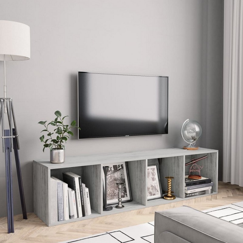 Acquista Libreria/Mobile TV Grigio Cemento 143x30x36 cm con riferimento GHV-800265 della ditta GARDENHOME