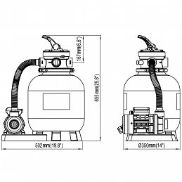 Acquista Pompa con Filtro a Sabbia 2 pz 600 W 17000 l/h con riferimento GHV-277090 della ditta GARDENHOME