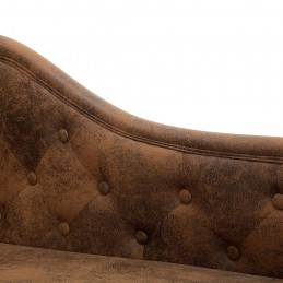 Acquista Sdraio Marrone in Pelle Scamosciata Artificiale con riferimento GHV-281278 della ditta GARDENHOME