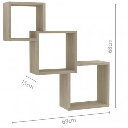 Acquista Mensole a Muro Cubiche in Rovere Sonoma 84,5x15x27cm Truciolato con riferimento GHV-800273 della ditta GARDENHOME