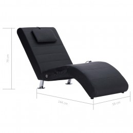 Acquista Sdraio Massaggiante con Cuscino Nero in Similpelle con riferimento GHV-281284 della ditta GARDENHOME