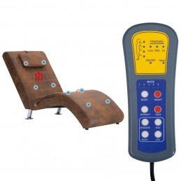 Acquista Sdraio Massaggiante con Cuscino Marrone Similpelle Scamosciata con riferimento GHV-281289 della ditta GARDENHOME