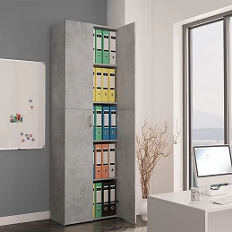 Acquista Armadio per Ufficio Grigio Calcestruzzo 60x32x190 cm Truciolato con riferimento GHV-800301 della ditta GARDENHOME