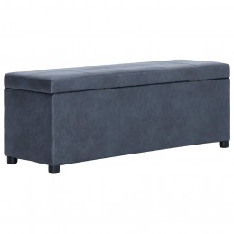 Acquista Panca Vano Portaoggetti 116 cm Grigia in Similpelle Scamosciata con riferimento GHV-281316 della ditta GARDENHOME