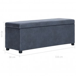 Acquista Panca Vano Portaoggetti 116 cm Grigia in Similpelle Scamosciata con riferimento GHV-281316 della ditta GARDENHOME