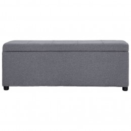Acquista Panca con Vano Portaoggetti 116 cm Grigio Chiaro in Poliestere con riferimento GHV-281317 della ditta GARDENHOME