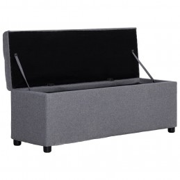 Acquista Panca con Vano Portaoggetti 116 cm Grigio Chiaro in Poliestere con riferimento GHV-281317 della ditta GARDENHOME