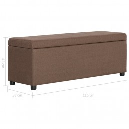 Acquista Panca con Vano Portaoggetti 116 cm Marrone in Poliestere con riferimento GHV-281320 della ditta GARDENHOME