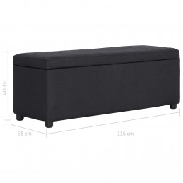 Acquista Panca con Vano Portaoggetti 116 cm Nera in Poliestere con riferimento GHV-281323 della ditta GARDENHOME