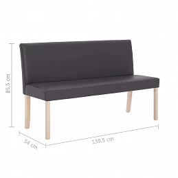 Acquista Panca 139,5 cm Grigia in Similpelle con riferimento GHV-281332 della ditta GARDENHOME