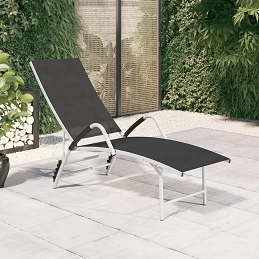 Acquista Lettino Prendisole in Textilene e Alluminio Nero con riferimento GHV-310521 della ditta GARDENHOME