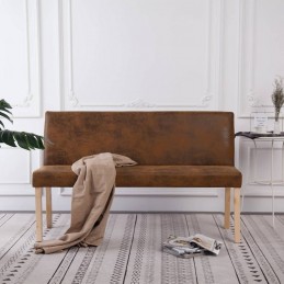 Acquista Panca 139,5 cm Marrone in Pelle Scamosciata Artificiale con riferimento GHV-281333 della ditta GARDENHOME