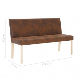 Acquista Panca 139,5 cm Marrone in Pelle Scamosciata Artificiale con riferimento GHV-281333 della ditta GARDENHOME