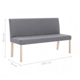 Acquista Panca 139,5 cm Grigio Chiaro in Poliestere con riferimento GHV-281335 della ditta GARDENHOME