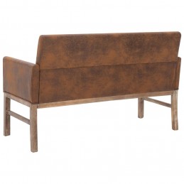Acquista Panca con Braccioli 140 cm Marrone in Similpelle Scamosciata con riferimento GHV-281338 della ditta GARDENHOME