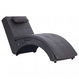 Acquista Sdraio Massaggiante con Cuscino Grigia in Similpelle con riferimento GHV-281348 della ditta GARDENHOME