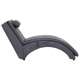 Acquista Sdraio Massaggiante con Cuscino Grigia in Similpelle con riferimento GHV-281348 della ditta GARDENHOME