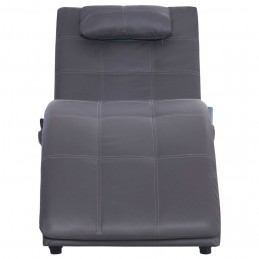 Acquista Sdraio Massaggiante con Cuscino Grigia in Similpelle con riferimento GHV-281348 della ditta GARDENHOME