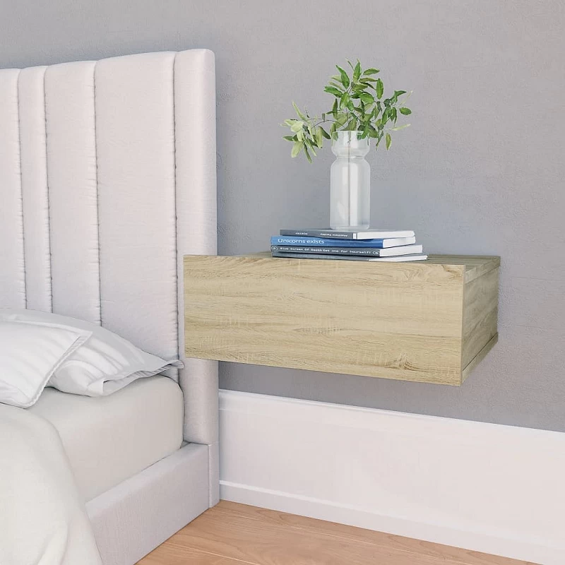Acquista Comodino Pensile Rovere Sonoma 40x30x15 cm Truciolato con riferimento GHV-800312 della ditta GARDENHOME