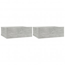 Acquista Comodini Pensili 2 pz Grigio Cemento 40x30x15 cm in Truciolato con riferimento GHV-800315 della ditta GARDENHOME