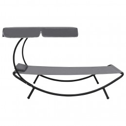 Acquista Lettino Prendisole con Baldacchino e Cuscino Grigio con riferimento GHV-48079 della ditta GARDENHOME
