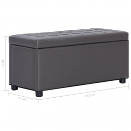 Acquista Cassapanca 87,5 cm Grigia in Similpelle con riferimento GHV-281373 della ditta GARDENHOME