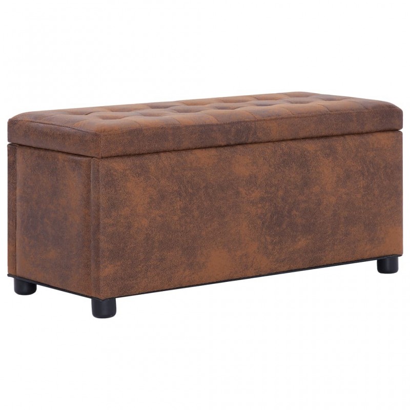 Acquista Cassapanca 87,5 cm Marrone in Similpelle Scamosciata con riferimento GHV-281375 della ditta GARDENHOME