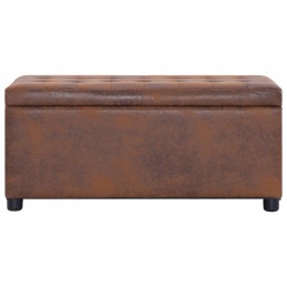 Acquista Cassapanca 87,5 cm Marrone in Similpelle Scamosciata con riferimento GHV-281375 della ditta GARDENHOME
