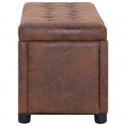Acquista Cassapanca 87,5 cm Marrone in Similpelle Scamosciata con riferimento GHV-281375 della ditta GARDENHOME
