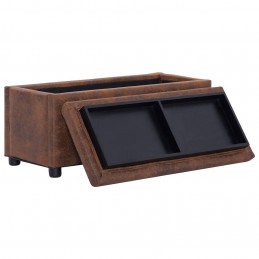 Acquista Cassapanca 87,5 cm Marrone in Similpelle Scamosciata con riferimento GHV-281375 della ditta GARDENHOME