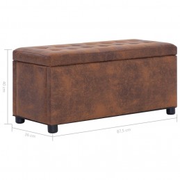 Acquista Cassapanca 87,5 cm Marrone in Similpelle Scamosciata con riferimento GHV-281375 della ditta GARDENHOME
