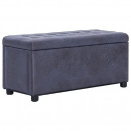 Acquista Cassapanca 87,5 cm Grigia in Similpelle Scamosciata con riferimento GHV-281376 della ditta GARDENHOME
