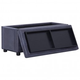 Acquista Cassapanca 87,5 cm Grigia in Similpelle Scamosciata con riferimento GHV-281376 della ditta GARDENHOME