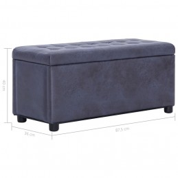 Acquista Cassapanca 87,5 cm Grigia in Similpelle Scamosciata con riferimento GHV-281376 della ditta GARDENHOME