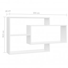 Acquista Mensole a Muro Bianche 104x20x58,5 cm in Legno Multistrato con riferimento GHV-800324 della ditta GARDENHOME