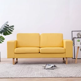 Acquista Divano a 2 Posti in Tessuto Giallo con riferimento GHV-281391 della ditta GARDENHOME