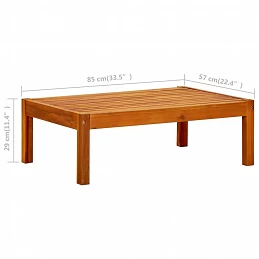 Acquista Tavolo da Giardino 85x57x29 cm in Legno Massello di Acacia con riferimento GHV-310322 della ditta GARDENHOME