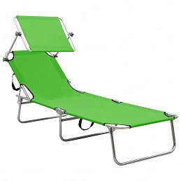 Acquista Lettino Pieghevole con Baldacchino in Acciaio Verde Mela con riferimento GHV-310325 della ditta GARDENHOME