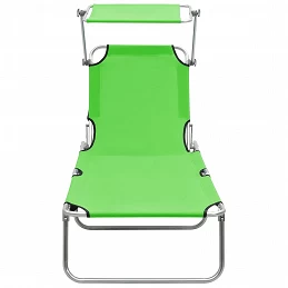 Acquista Lettino Pieghevole con Baldacchino in Acciaio Verde Mela con riferimento GHV-310325 della ditta GARDENHOME