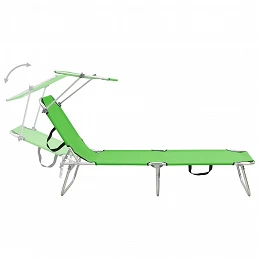 Acquista Lettino Pieghevole con Baldacchino in Acciaio Verde Mela con riferimento GHV-310325 della ditta GARDENHOME