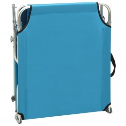 Acquista Lettino Pieghevole con Baldacchino in Acciaio Turchese e Blu con riferimento GHV-310326 della ditta GARDENHOME