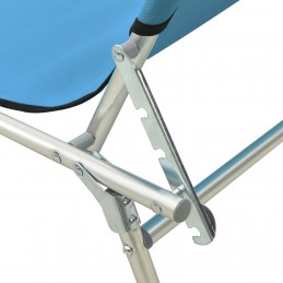 Acquista Lettino Pieghevole con Baldacchino in Acciaio Turchese e Blu con riferimento GHV-310326 della ditta GARDENHOME