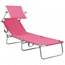 Acquista Lettino Pieghevole con Baldacchino in Acciaio Magenta con riferimento GHV-310327 della ditta GARDENHOME
