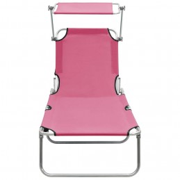 Acquista Lettino Pieghevole con Baldacchino in Acciaio Magenta con riferimento GHV-310327 della ditta GARDENHOME