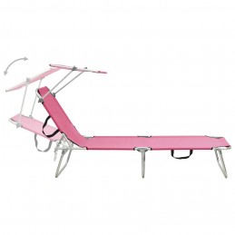 Acquista Lettino Pieghevole con Baldacchino in Acciaio Magenta con riferimento GHV-310327 della ditta GARDENHOME