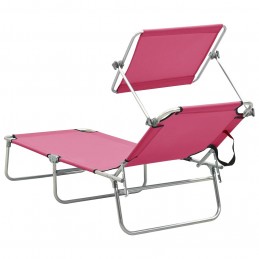 Acquista Lettino Pieghevole con Baldacchino in Acciaio Magenta con riferimento GHV-310327 della ditta GARDENHOME