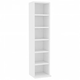 Acquista Mobile Porta CD Bianco 21x20x88 cm in Legno Multistrato con riferimento GHV-800351 della ditta GARDENHOME