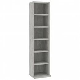 Acquista Mobile Porta CD Grigio Cemento 21x20x88 cm in Legno Multistrato con riferimento GHV-800355 della ditta GARDENHOME