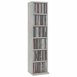 Acquista Mobile Porta CD Grigio Cemento 21x20x88 cm in Legno Multistrato con riferimento GHV-800355 della ditta GARDENHOME