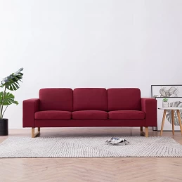 Acquista Divano a 3 Posti in Tessuto Rosso Vino con riferimento GHV-281394 della ditta GARDENHOME
